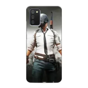 Силиконовый чехол с картинкой "Герой Pubg" на Samsung Galaxy M02s (Пабг)
