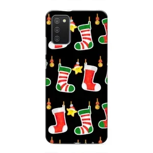 Силиконовый бампер на рождество для Samsung Galaxy M02s (Рождественские подарки)