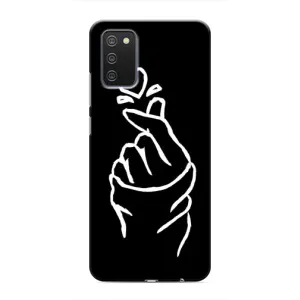 Чохол (Знак сердечка) для Samsung Galaxy M02s (Сердечко на чорному)
