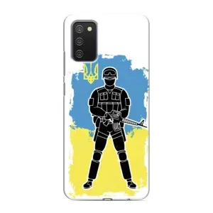 Патриотические Чехлы для Самсунг Галакси М02с (Солдат Украины)
