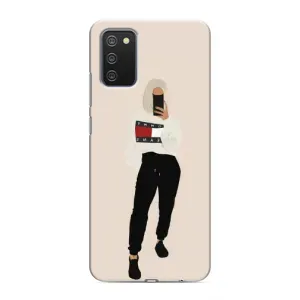 Силиконовый Чехол на Samsung Galaxy M02s с картинкой Стильных Девушек (Стильная)