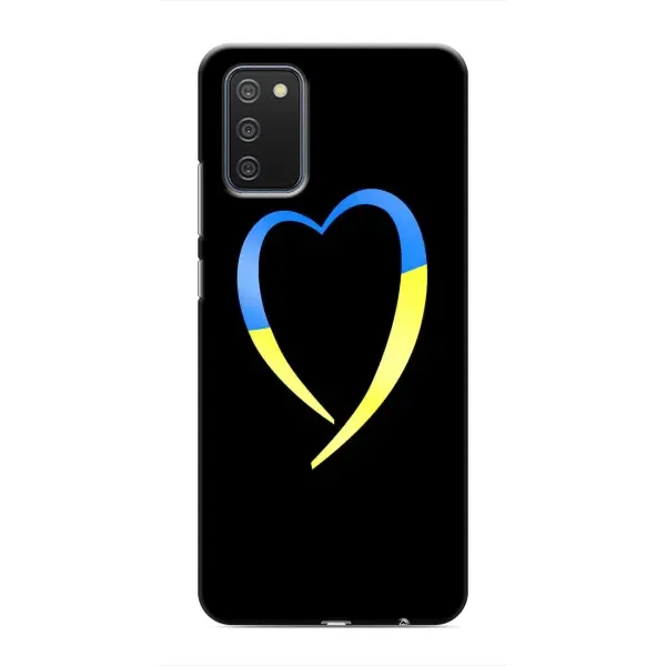 Чехол с рисунком «Украинское сердце» для Samsung Galaxy M02s Чехол с рисунком «Украинское сердце» для Samsung Galaxy M02s