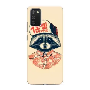 Силиконовый Чехол с Енотами на Samsung Galaxy M02s (В кепчику)