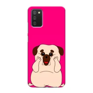 Чехол (ТПУ) Милые собачки для Samsung Galaxy M02s (Веселый Мопсик)