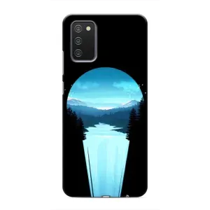 Летний Чехол на Samsung Galaxy M02s (Синий Водопад)