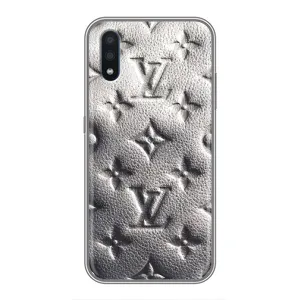 Текстурный Чехол Louis Vuitton для Самсунг М10 (Бежевый ЛВ)
