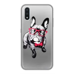 Чохол (ТПУ) Милі песики для Samsung Galaxy M10 (M105) (Бульдог в окулярах)