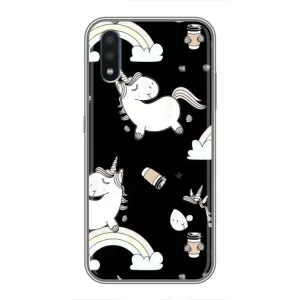Чехол Unicorn на Samsung Galaxy M10 (M105) (Единорог с кофе)