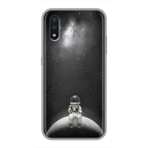 Силиконовый Чехол с принтом "Космонавты" на Samsung Galaxy M10 (M105) (Космонавт романтик)