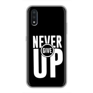 Силиконовый Чехол на Samsung Galaxy M10 (M105) с картинкой Nike (Never Give UP)