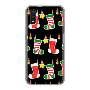 Силиконовый бампер на рождество для Samsung Galaxy M10 (M105) (Рождественские подарки)