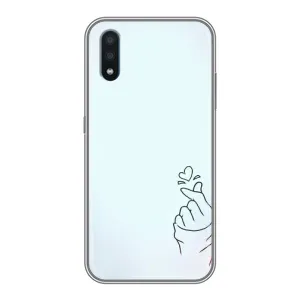 Чехлы (Знак сердечка) на Samsung Galaxy M10 (M105) (Сердце на голубом)