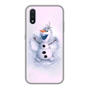 Чехол с зимним принтом для Самсунг М10 (Снеговик Олов)