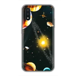 Чехол (ТПУ) с планетами на Samsung Galaxy M10 (M105) (Вид с космоса)