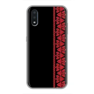 Силиконовый Чехол на Samsung Galaxy M10 (M105) с картинкой Вышиванки (Вышиванка на черном)