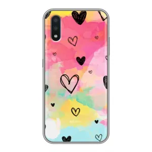 Чехлы с тематикой "Маленькие Сердечки" на Samsung Galaxy M10 (M105) (Яркие сердечки)