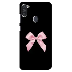 Чехол банты для Samsung Galaxy M11 (Бант на черном)