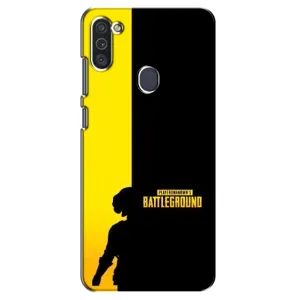 Чохол (TPU) з картинкою "Лого Пабг" на Самсунг Галаксі М11 (Battlegrounds)
