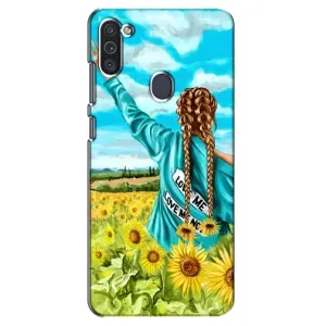 Чехол Стильные девушки на Samsung Galaxy M11 (Девушка на поле)