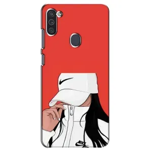 Силиконовый Чехол на Samsung Galaxy M11 с картинкой Стильных Девушек (Девушка Nike)