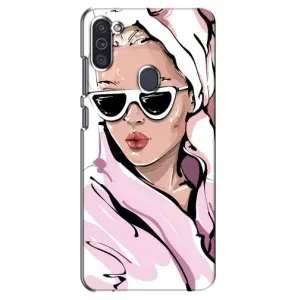 Чехол с картинкой Модные Девчонки Samsung Galaxy M11 (Девушка в халате)