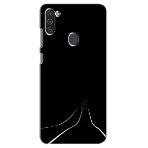 Чехол с картинками на черном фоне для Samsung Galaxy M11 (Дорога)
