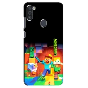 Чохли для Samsung Galaxy M11 (Персонажі МайнКрафт) (Герой Майнкрафт)