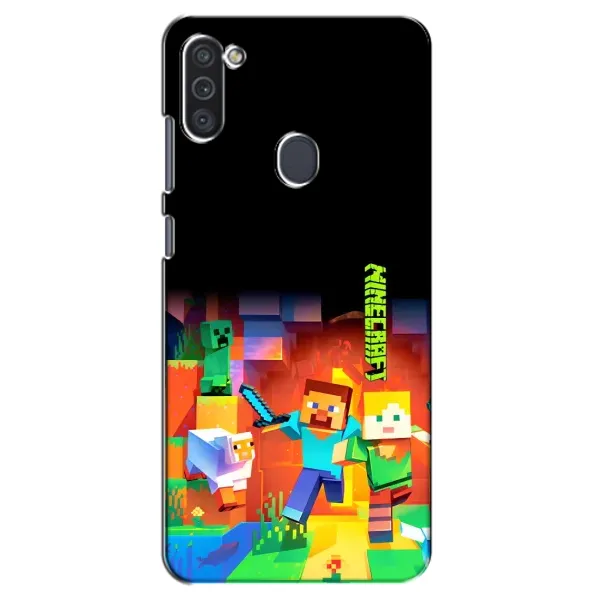 Чехол с рисунком «Герой Майнкрафт» для Samsung Galaxy M11 Чехол с рисунком «Герой Майнкрафт» для Samsung Galaxy M11
