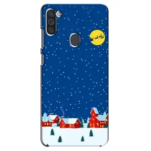 Силіконовий бампер на різдво для Samsung Galaxy M11 (Місто в снігу)