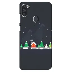 Силіконовий бампер на різдво для Samsung Galaxy M11 (Місто зимове)