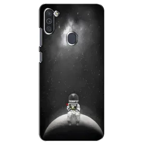 Силіконовый Чохол з принтом "Космонавти" на Samsung Galaxy M11 (Космонавт романтик)