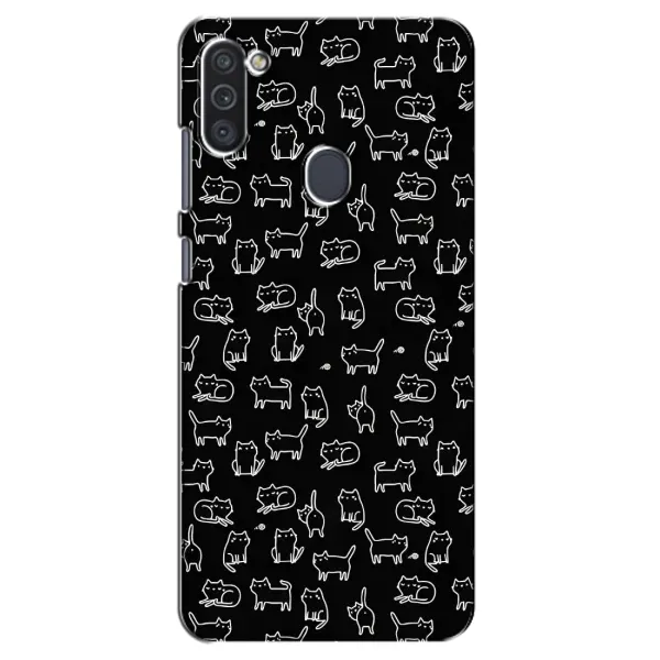 Чохол з малюнком «Котики на чорному» для Samsung Galaxy M11 Чохол з малюнком «Котики на чорному» для Samsung Galaxy M11