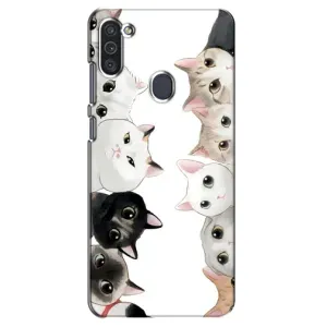 Силиконовый чехол с котиком для Samsung Galaxy M11 (Коты)