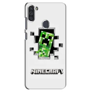 Чохли для Samsung Galaxy M11 (Персонажі МайнКрафт) (Кріпер)