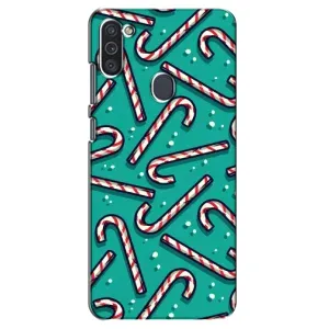 Силіконовий бампер на різдво для Samsung Galaxy M11 (Льодяники)