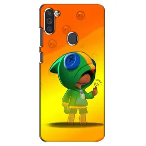Чохол Бравл Старс для Samsung Galaxy M11 (LEON в кофті)