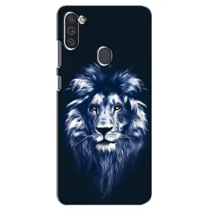 Чехол с картинкой на Samsung Galaxy M11 (Лев - синий)