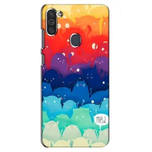 Силиконовый чехол с котиком для Samsung Galaxy M11 (Mew)