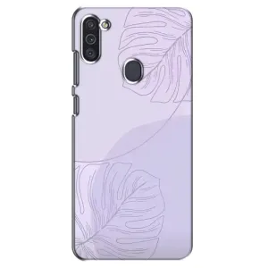 Чохол квітковий дизайн для Samsung Galaxy M11 (Монстера фіолетова)