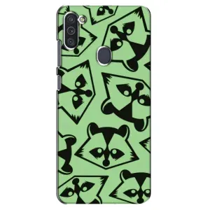 Силиконовый Чехол с Енотами на Samsung Galaxy M11 (Мордочки Енота)