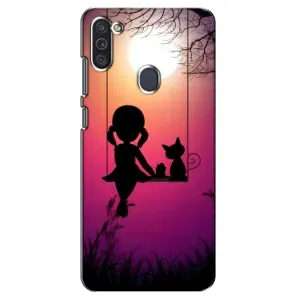 Дівчачий Чохол для Samsung Galaxy M11 (На гойдалці)