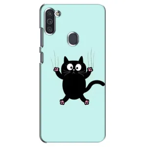 Силиконовый чехол с котиком для Samsung Galaxy M11 (Падающий кот)
