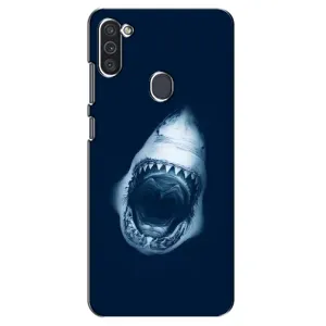 Силиконовый бампер с картинкой животных для Samsung Galaxy M11 (Пасть Акулы)