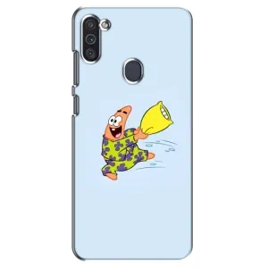 Чехлы с Патриком на Samsung Galaxy M11 (Патрик с подушкой)