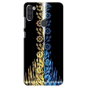 Силиконовый Чехол на Samsung Galaxy M11 (Патриотическая вышиванка)