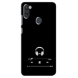 Чехол с картинками на черном фоне для Samsung Galaxy M11 (Плеер)