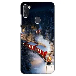 Силіконовий бампер на різдво для Samsung Galaxy M11 (Потяг)