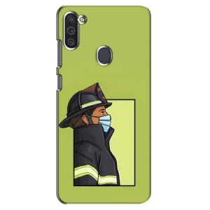 Силіконовий бампер (Працівники) на Samsung Galaxy M11 (Пожежник)