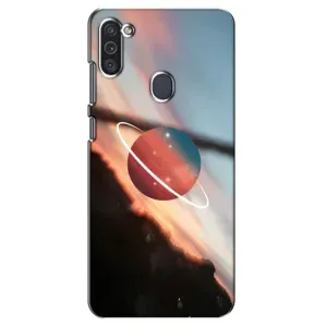 Чехол (ТПУ) с планетами на Samsung Galaxy M11 (Сатурн)