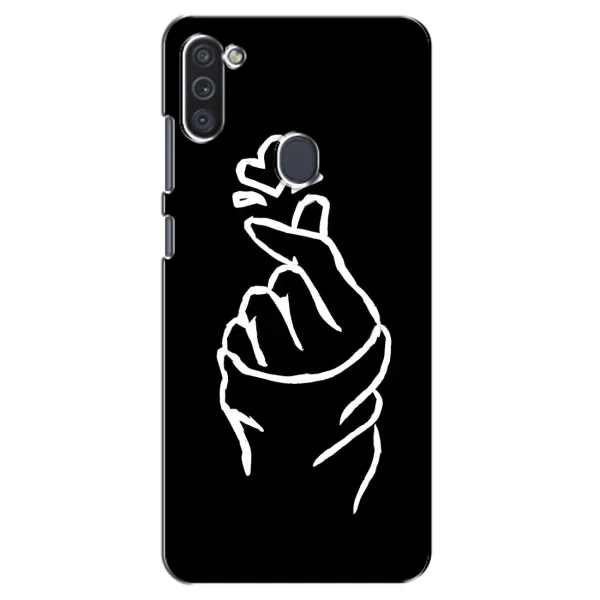Чехол с рисунком «Сердце на черном» для Samsung Galaxy M11